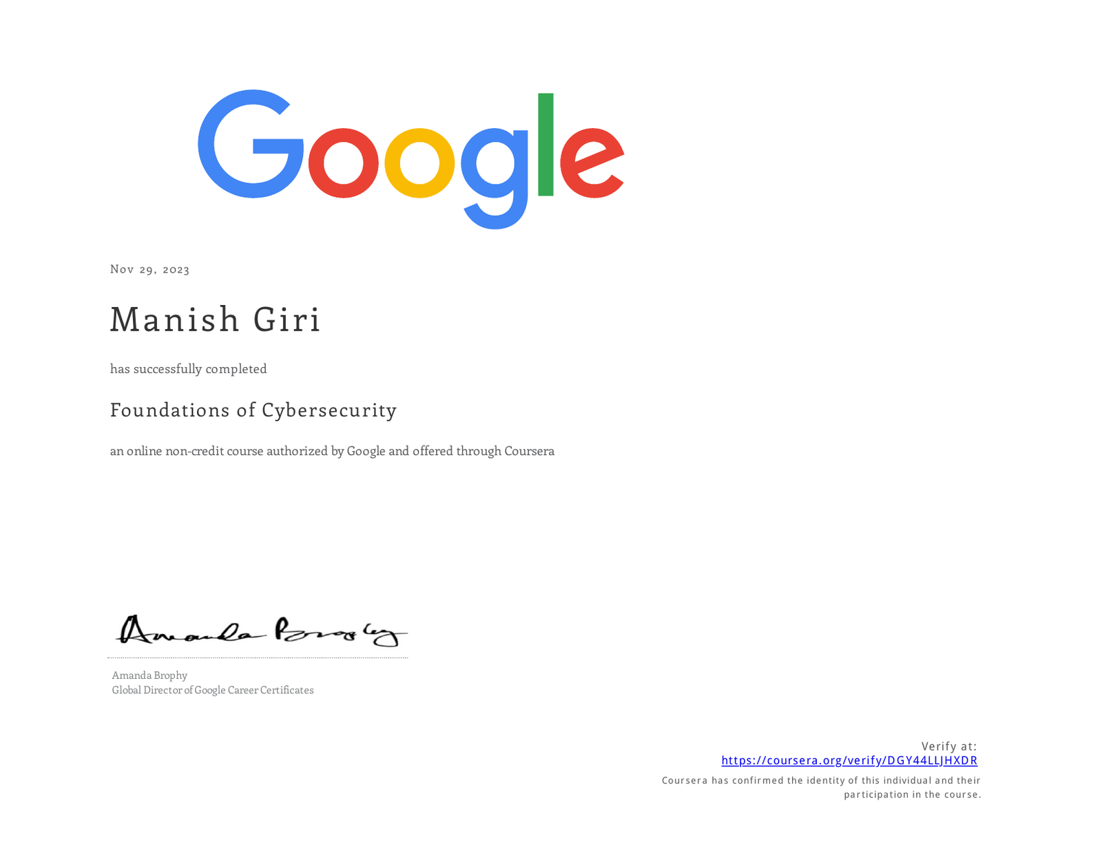 Foundations of Cybersecurity